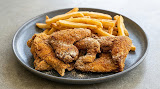 Crispy Kitchen whole wings with fries
